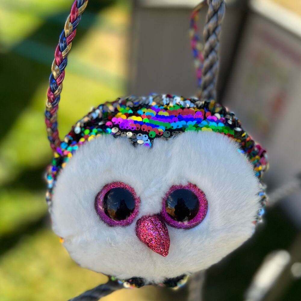 Ty Sequin Owl Crossbody Bag